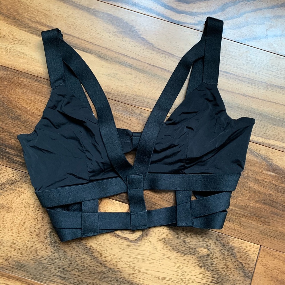 Rarr Designs black strappy dance bra - XS